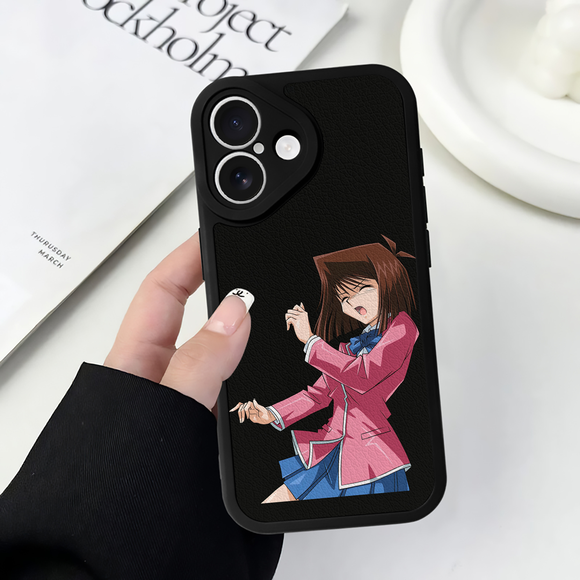 （画像用） 遊☆戯☆王 Yu-Gi-Oh! 【iPhone 16シリーズ対応】シリコンスマホケース（レザー調） 材質：シリコン